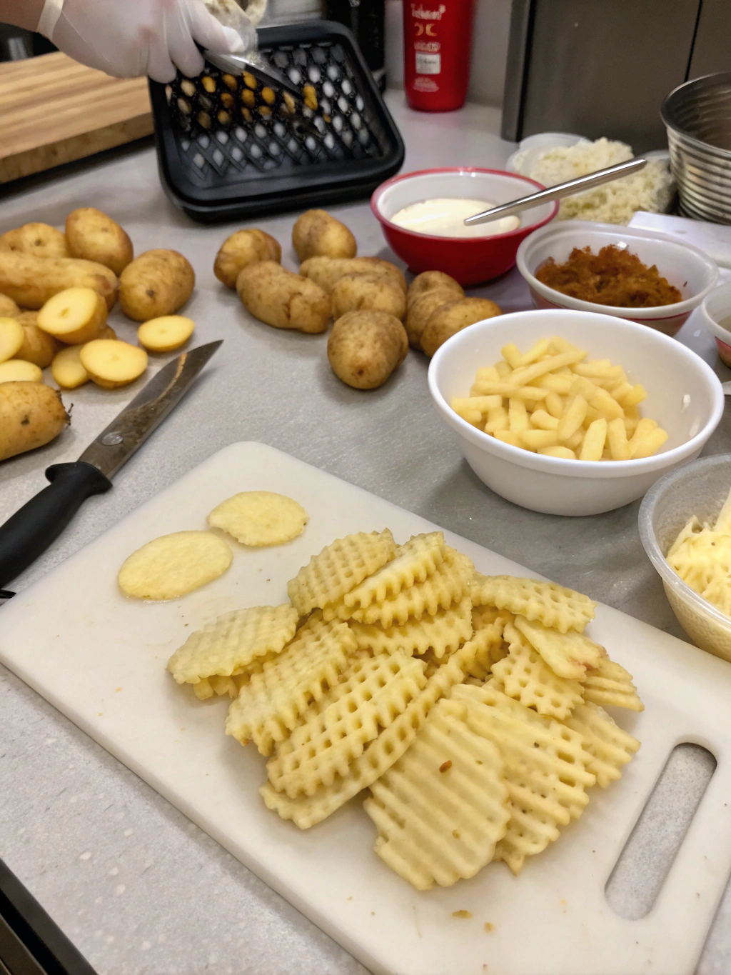 Preparation of Chick-fil-A waffle fries