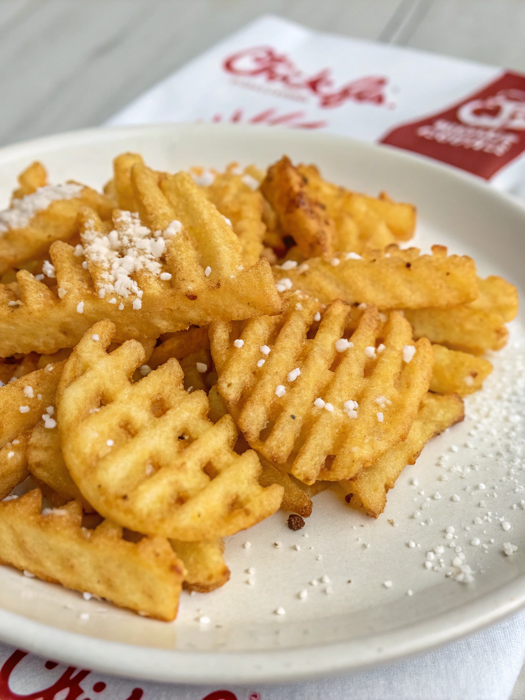 Serving Chick-fil-A waffle fries