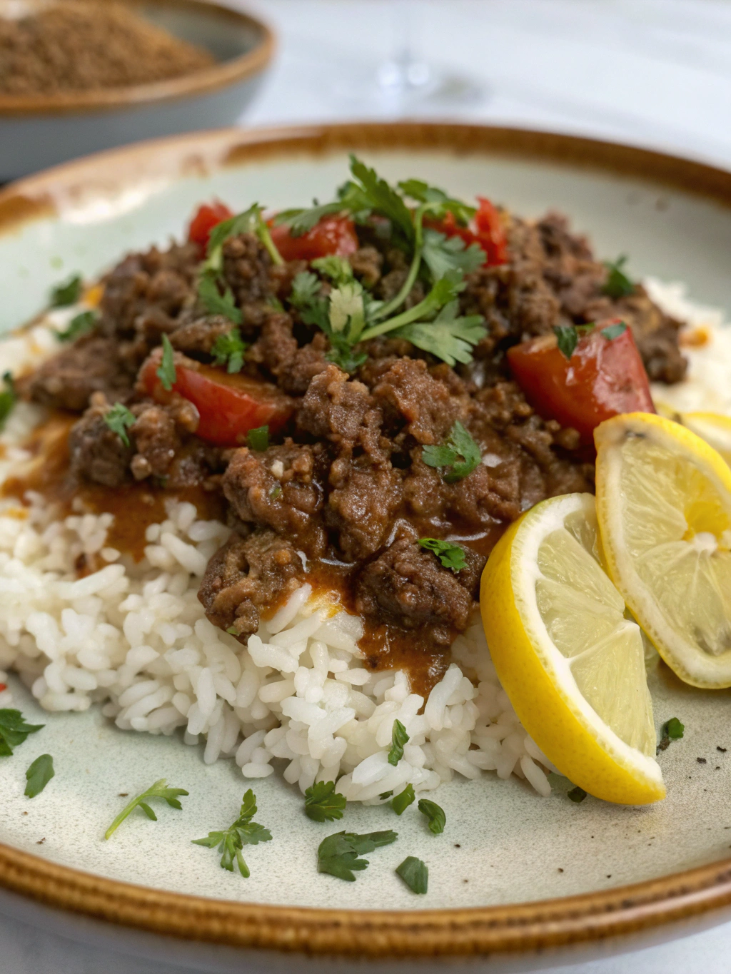 Ground beef and rice recipe serving
