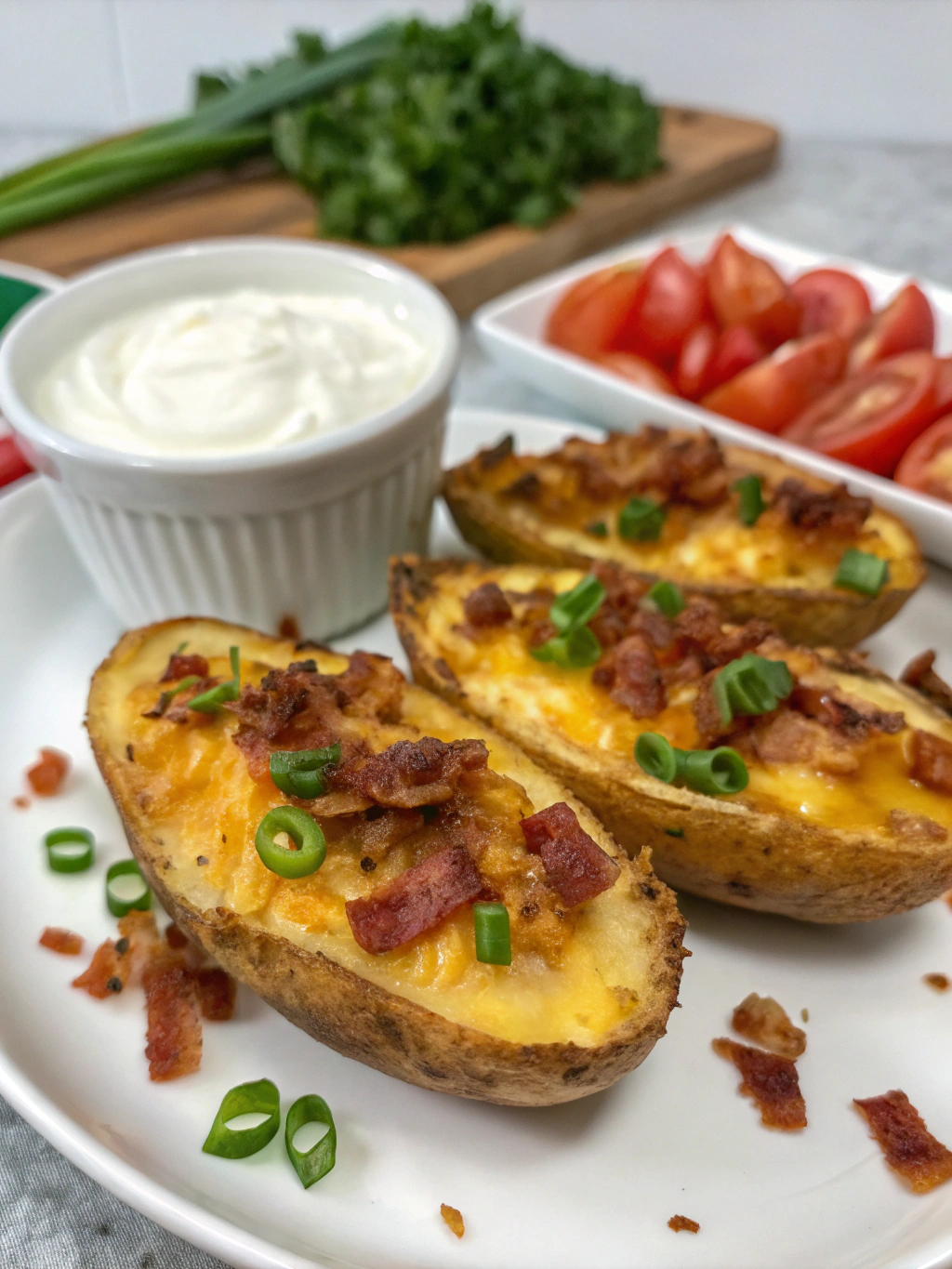 Potato Skins Recipe Serving