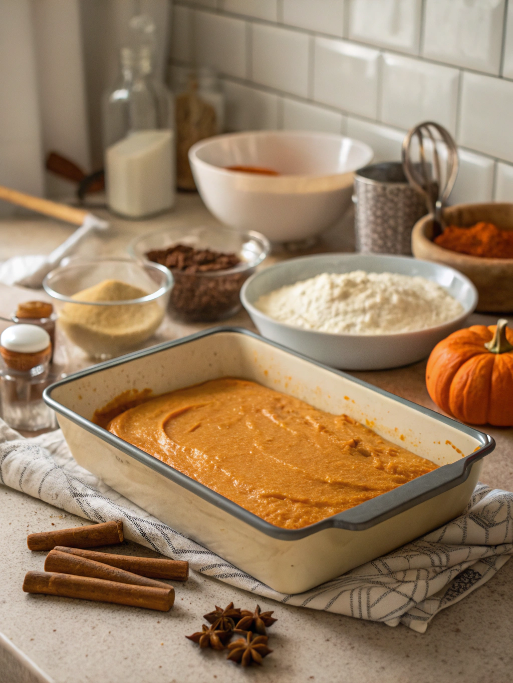 Pumpkin Bars Recipe Preparation