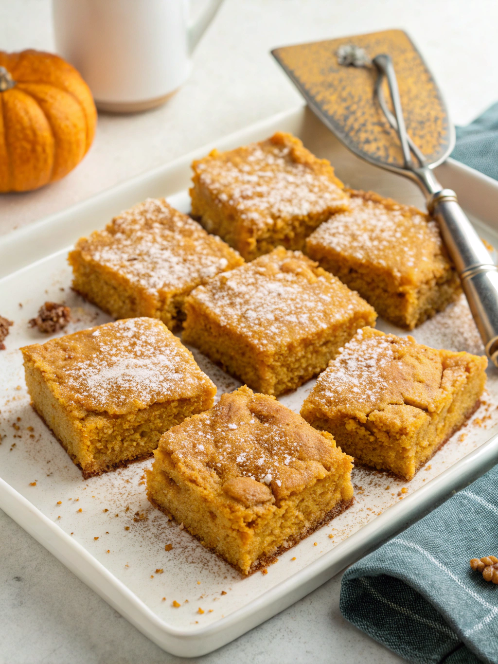 Pumpkin Bars Recipe Serving