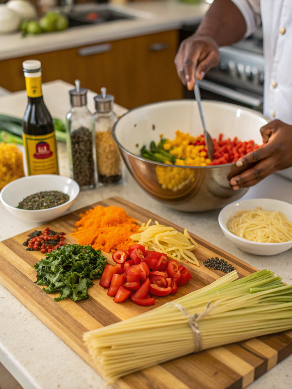 Rasta Pasta Preparation