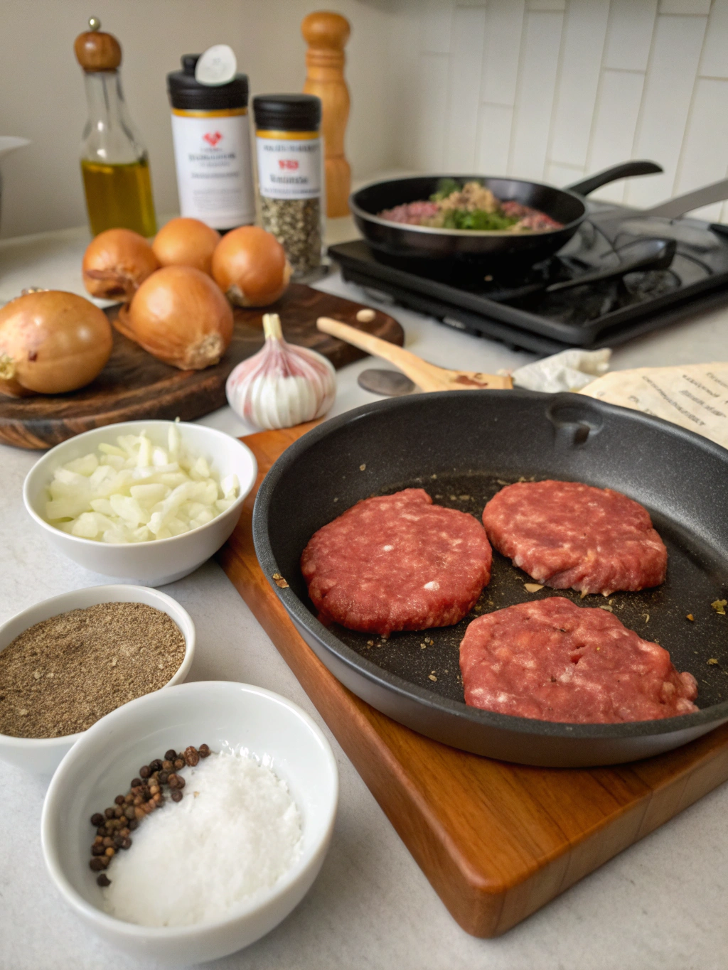 Hamburger steak preparation