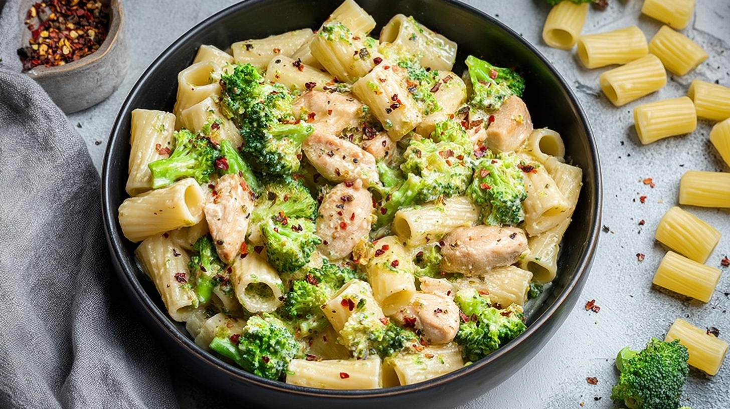 Broccoli pasta chicken
