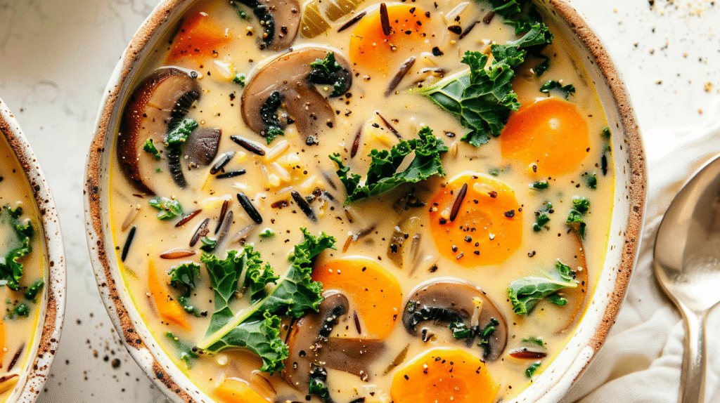 Cozy Autumn Wild Rice Soup