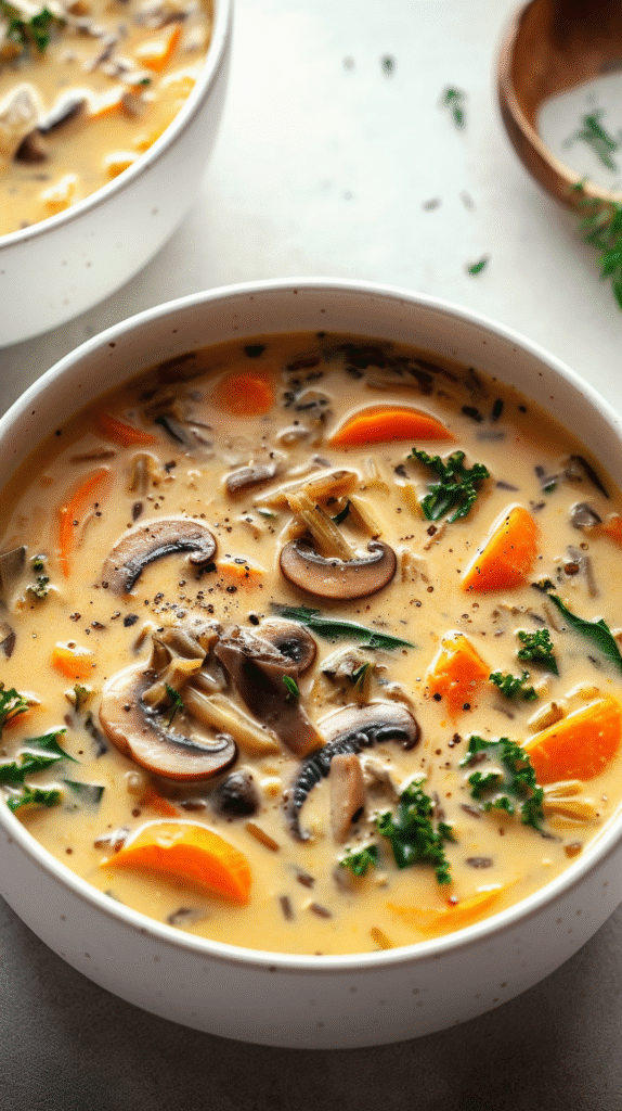 Cozy Autumn Wild Rice Soup