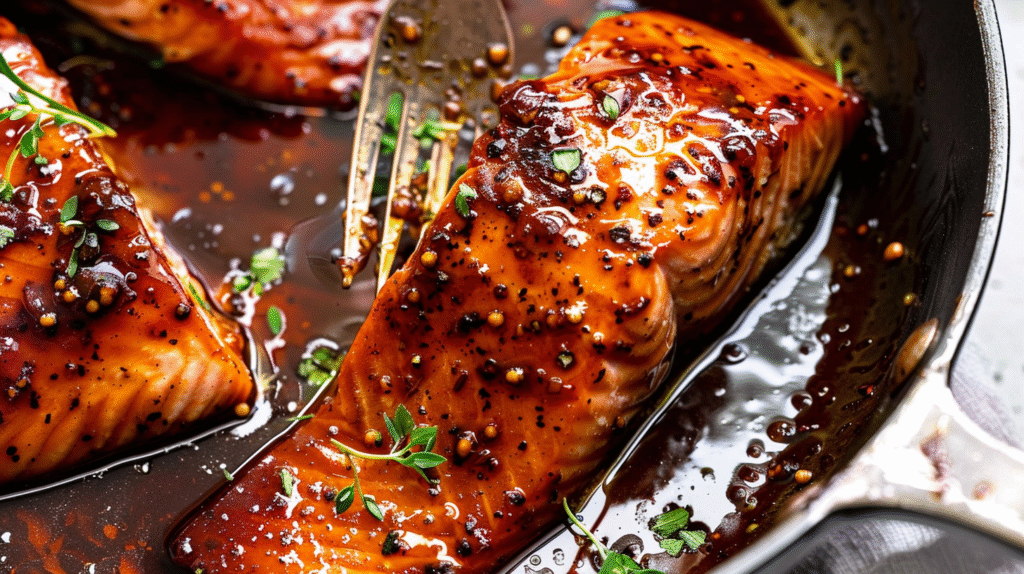 Crispy Honey Garlic Glazed Salmon Recipe