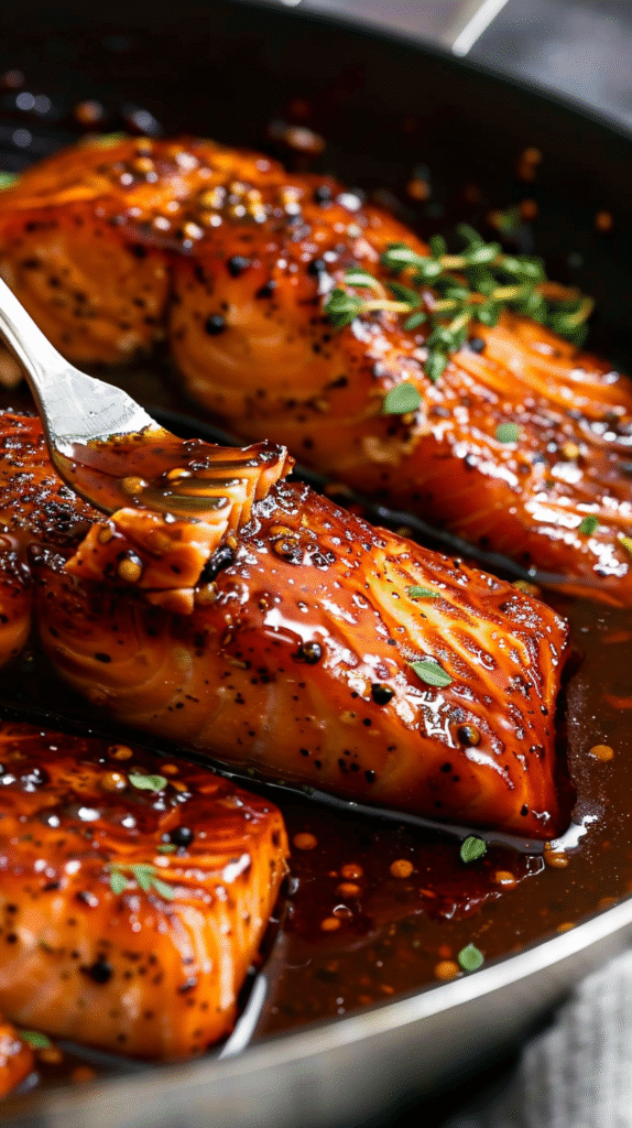 Crispy Honey Garlic Glazed Salmon Recipe