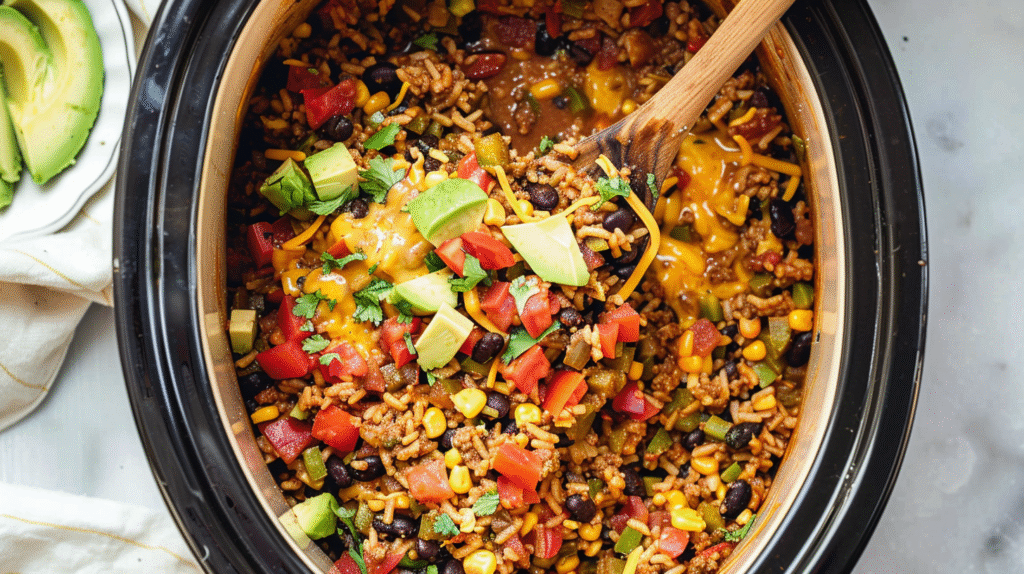 Crockpot Taco Casserole