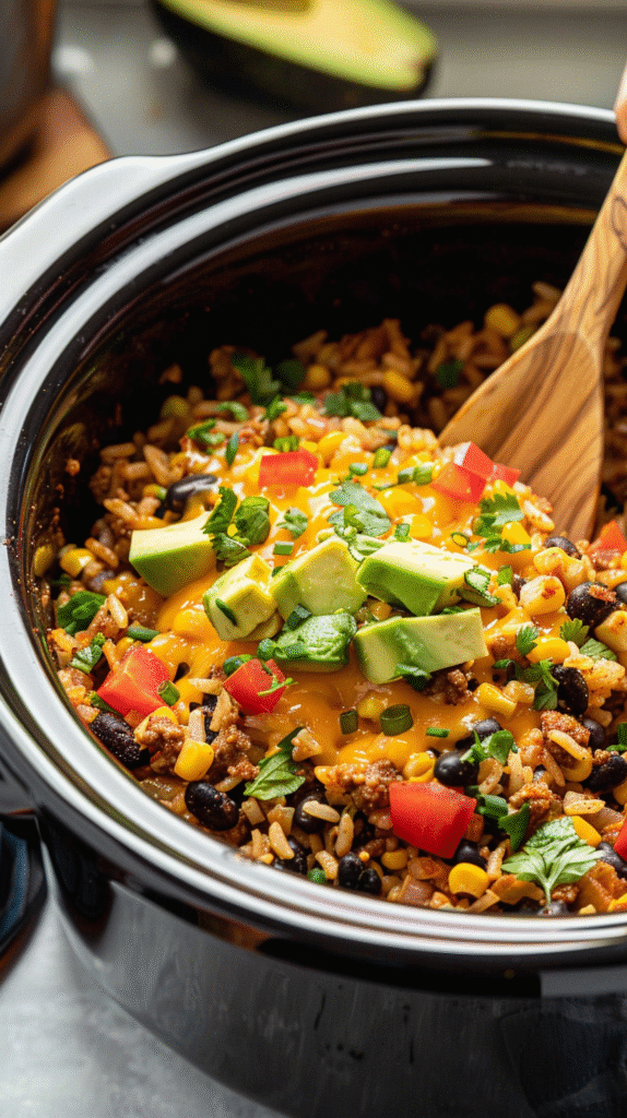 Crockpot Taco Casserole