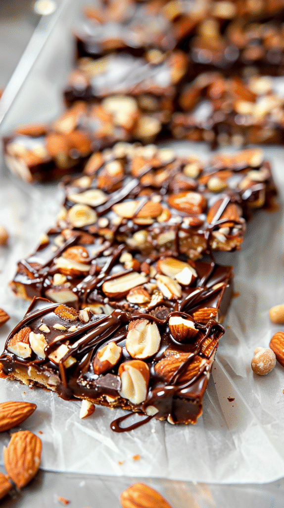 Dark Chocolate and Sea Salt Nut Bars