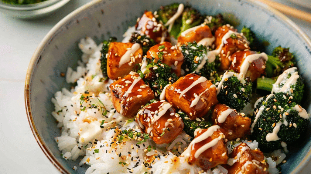 Sticky Chicken Rice Bowls